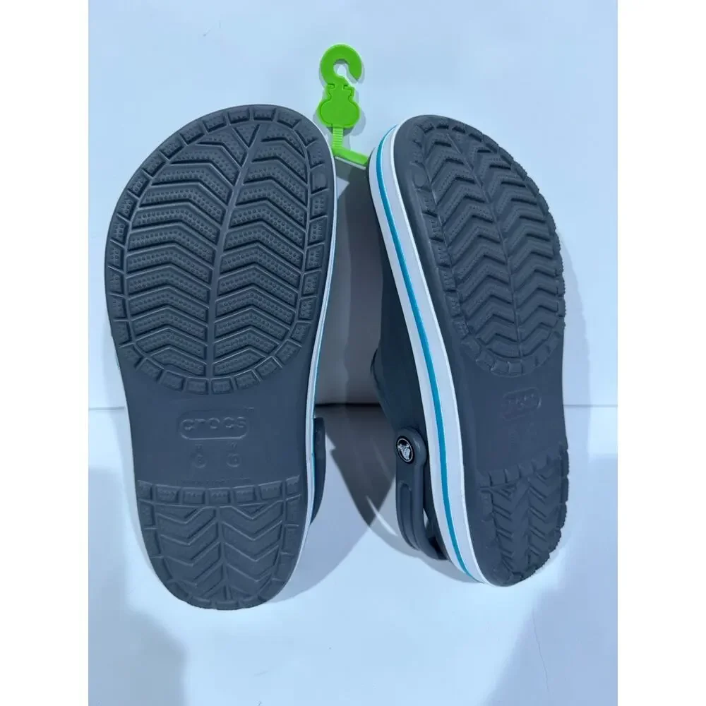 Crocs Bayaband Gray Blue Sandals Clogs Women Size 10/Men Size 8 NEW